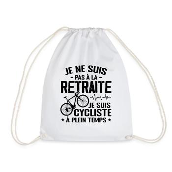 Pas À La Retraite Je Suis Cycliste À Temps Plein - Sac de sport léger - blanc - Devant