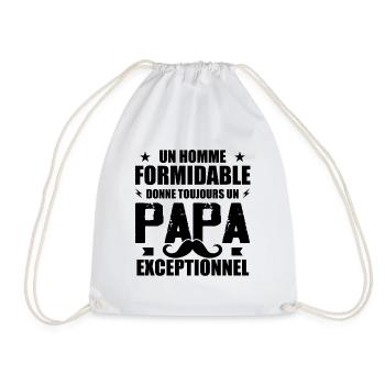 Un Papa Exceptionnel Humour Cadeau Fête Des Pères - Sac de sport léger - blanc - Devant