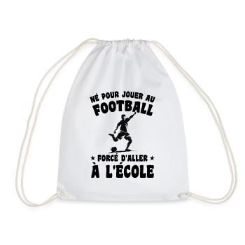 Football Joueur Cadeau Enfant Homme Garçon - Sac de sport léger - blanc - Devant