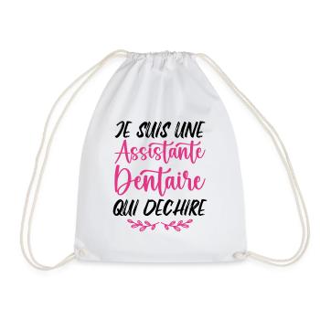 Je suis Assistante Dentaire qui Déchire - Sac de sport léger - blanc - Devant