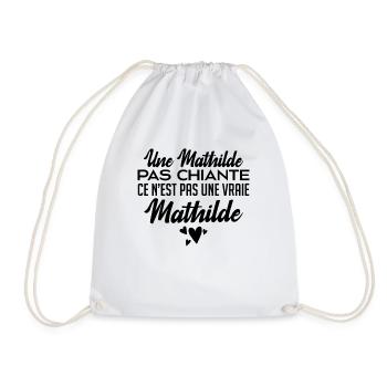 Une Mathilde Pas Chiante Ce N'est Pas Une Vraie - Sac de sport léger - blanc - Devant