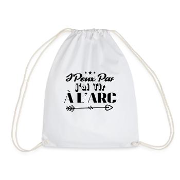 Je Peux Pas J'ai Tire à L'arc - Sac de sport léger - blanc - Devant