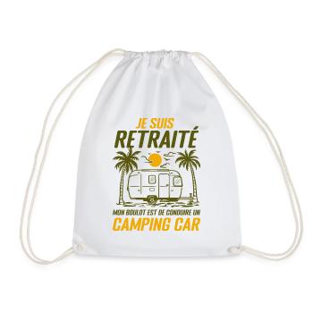 Je Suis Un Retraité Avec Un Camping Car - Sac de sport léger - blanc - Devant