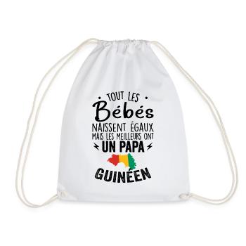 Bébés égaux meilleurs ont un papa Guinéen - Sac de sport léger - blanc - Devant