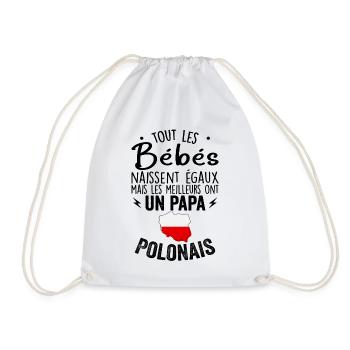 Bébés égaux meilleurs ont un papa Polonais - Sac de sport léger - blanc - Devant