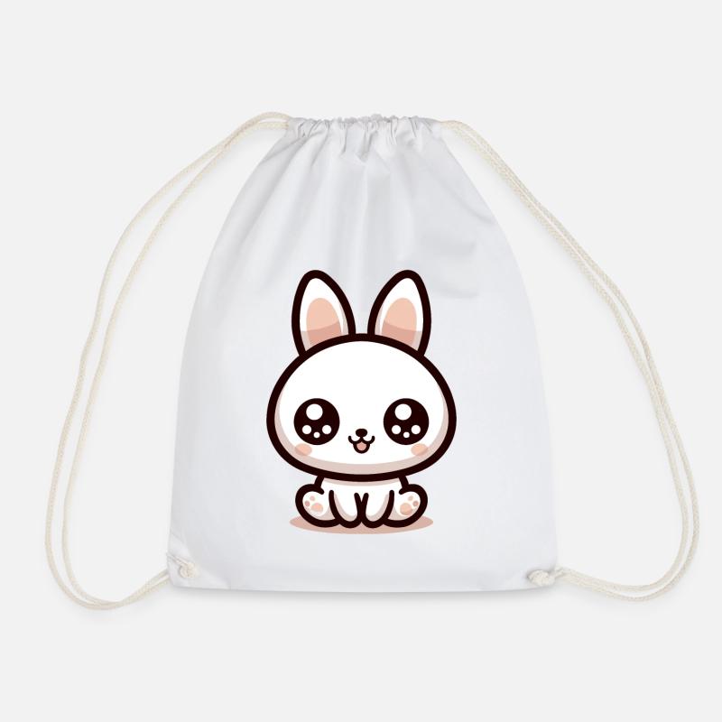 Kaninchen Bubble Tea Kawaii - Turnbeutel - Weiß
