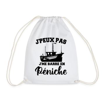 J'peux pas j'me barre en péniche - Sac de sport léger - blanc - Devant