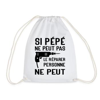 Si Pépé ne peut pas le Réparer Cadeau Pépé - Sac de sport léger - blanc - Devant