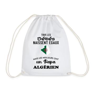 Better Equal Babies Have an Algerian Dad - Drawstring Bag - white - Front