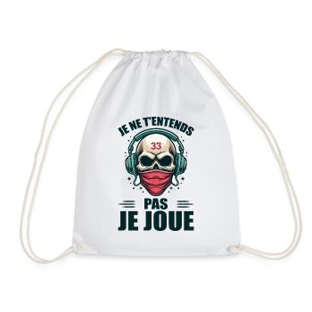 I can't hear you, I'm playing - Drawstring Bag - white - Front