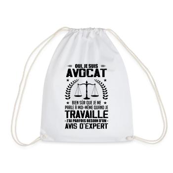 Yes I'm Lawyer Humor - Birthday Gift - Drawstring Bag - white - Front