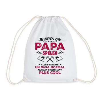 Papa Spéléo Spéléologie Cool - Sac de sport léger - blanc - Devant