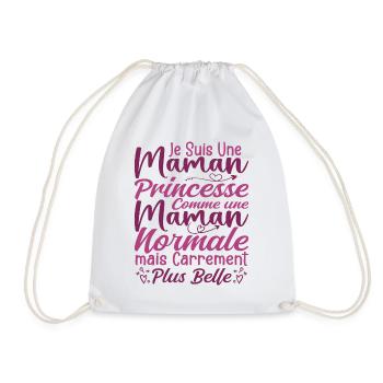 Je Suis Une Maman Princesse Carrément Plus Belle - Sac de sport léger - blanc - Devant