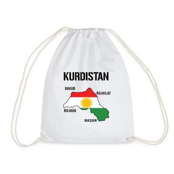 Drapeau du Kurdistan Bakur Bashur Rojava Rojhlt Newroz - Sac de sport léger - blanc - Devant
