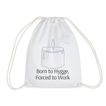 Born to Hygge Candle Illustration - Turnbeutel - Weiß - Vorne