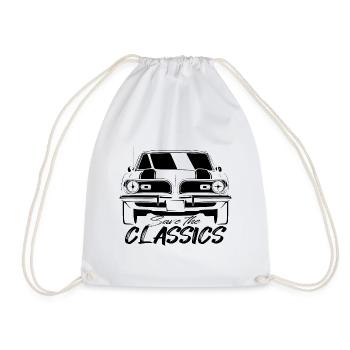 AMERICAN MUSCLE CAR - BARRACUDA - Drawstring Bag - white - Front