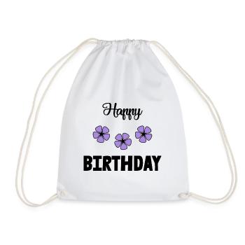 HAPPY BIRTHDAY. JOYEUX ANNIVERSAIRE. ANNIVERSAIRE. - Sac de sport léger - blanc - Devant