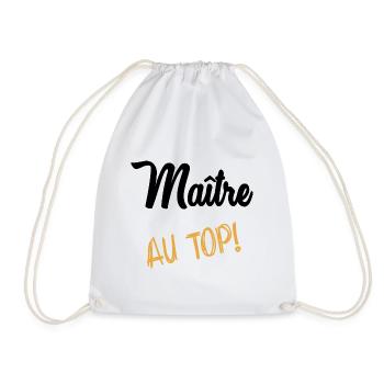 MASTER. MASTER. THANK YOU. THANK YOU MASTER - Drawstring Bag - white - Front