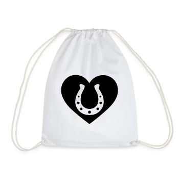 Cœur 1 et Cheval - - Sac de sport léger - blanc - Devant