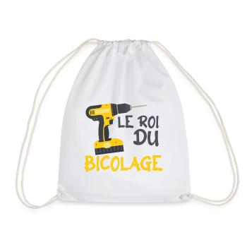 Le Roi Du Bricolage C'est Papy Bricoleur - Sac de sport léger - blanc - Devant