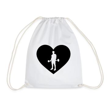 Cœur 1 et Fitness - - Sac de sport léger - blanc - Devant