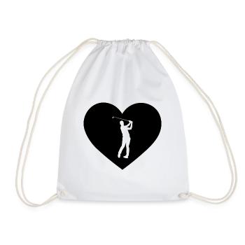 Cœur 1 et Golf - - Sac de sport léger - blanc - Devant