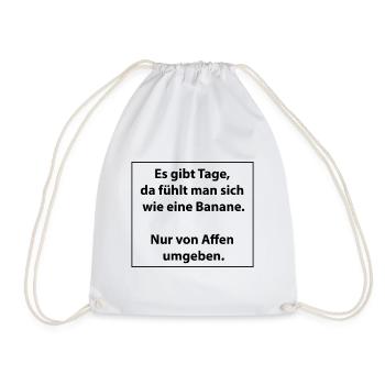 Es gibt Tage da fühlt man sich wie eine Banane - Turnbeutel - Weiß - Vorne