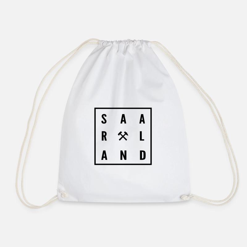 Saarland - Drawstring Bag - white