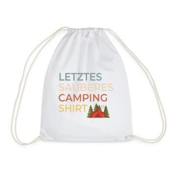 Letztes Sauberes Camping Shirt - - Turnbeutel - Weiß - Vorne