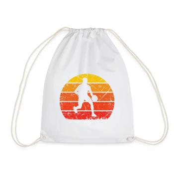 Vintage Sun and Basketball 1 - - Drawstring Bag - white - Front