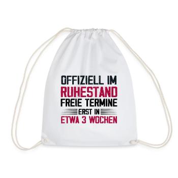 Offiziell Im Ruhestand - Turnbeutel - Weiß - Vorne