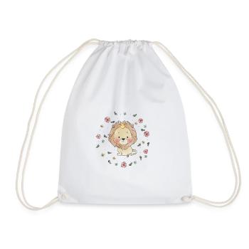Doux petit lion sauvage - Sac de sport léger - blanc - Devant