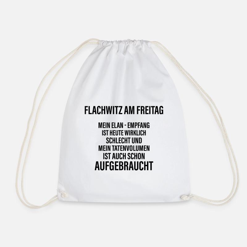 Flachwitz am Freitag - Turnbeutel - Weiß