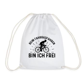 Beim Fahrradfähre bin ICH FREL 2 - - Turnbeutel - Weiß - Vorne