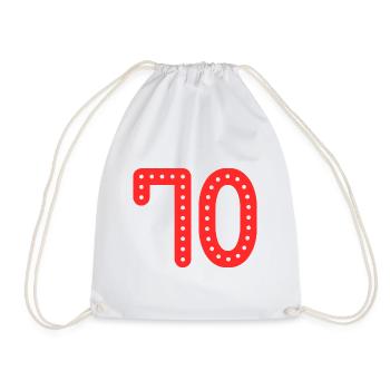 70. 70 YEARS. 70TH ANNIVERSARY. 70TH ANNIVERSARY. - Drawstring Bag - white - Front
