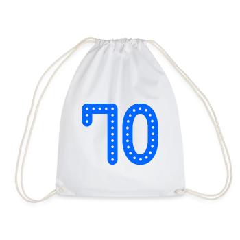 70. 70 YEARS. 70TH ANNIVERSARY. 70TH ANNIVERSARY. - Drawstring Bag - white - Front
