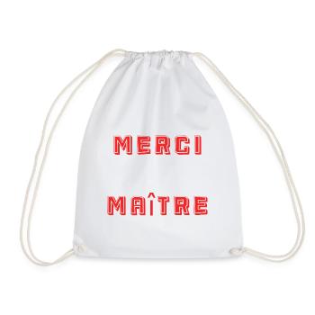 THANK YOU. ANNIVERSARY. BIRTH. RETIREMENT. THANK YOU - Drawstring Bag - white - Front