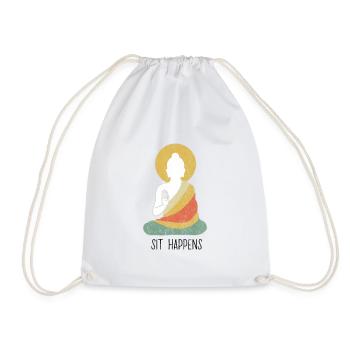Bouddha drôle bouddhisme méditation paix dharma zen - Sac de sport léger - blanc - Devant