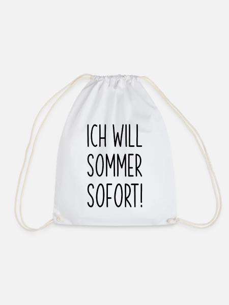 Ich will Sommer Sonne Meer - Turnbeutel - Weiß