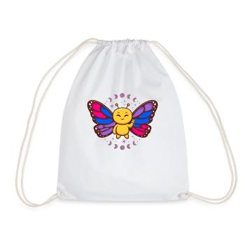 Bisexuelle Flagge Monarch Schmetterling Insekt Subtil - Turnbeutel - Weiß - Vorne