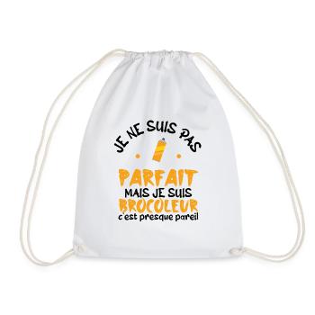 pas parfait mais je suis bricoleur - Sac de sport léger - blanc - Devant