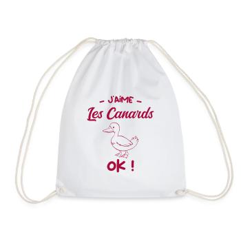 J’aime les canards ok ?! - Sac de sport léger - blanc - Devant