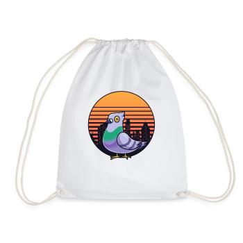 Pigeon rétro New York City Vintage Bird Lover - Sac de sport léger - blanc - Devant