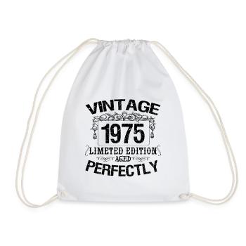 1975 Jahrgang | Limitierte Auflage 1975 perfekt gealtert - Turnbeutel - Weiß - Vorne