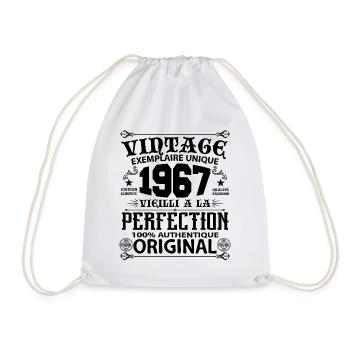 1967 Vintage Anniversaire 1967 original birthday - Sac de sport léger - blanc - Devant