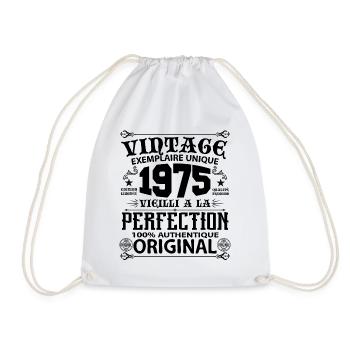 1975 Vintage Anniversaire 1975 original birthday - Sac de sport léger - blanc - Devant