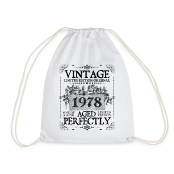 1978 | Vintage Aged Perfectly seit 1978 Geburtstag - Turnbeutel - Weiß - Vorne