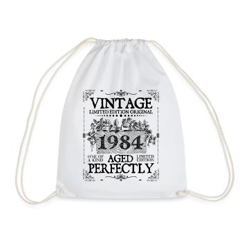 1984 | Vintage Perfekt gealtert seit 1984 Geburtstag - Turnbeutel - Weiß - Vorne