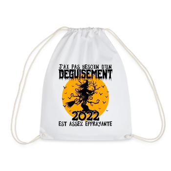 cadeau Halloween humour | Déguisement Halloween !! - Sac de sport léger - blanc - Devant