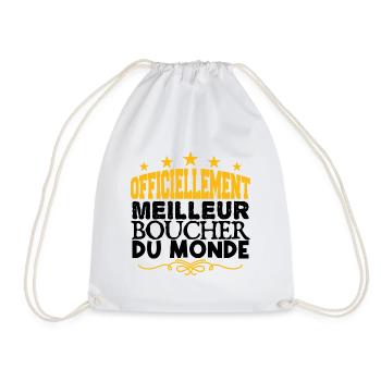 Boucher | le Meilleur Boucher cadeau boucher - Sac de sport léger - blanc - Devant